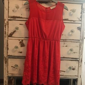 Gameday by Chloe Reddish Orange Lace Dress - L